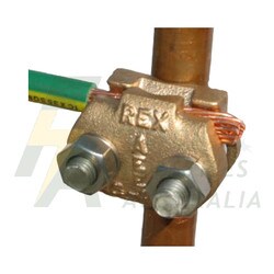 Earth rod clamp - 19mm earth rod clamp at right angles or parallel
